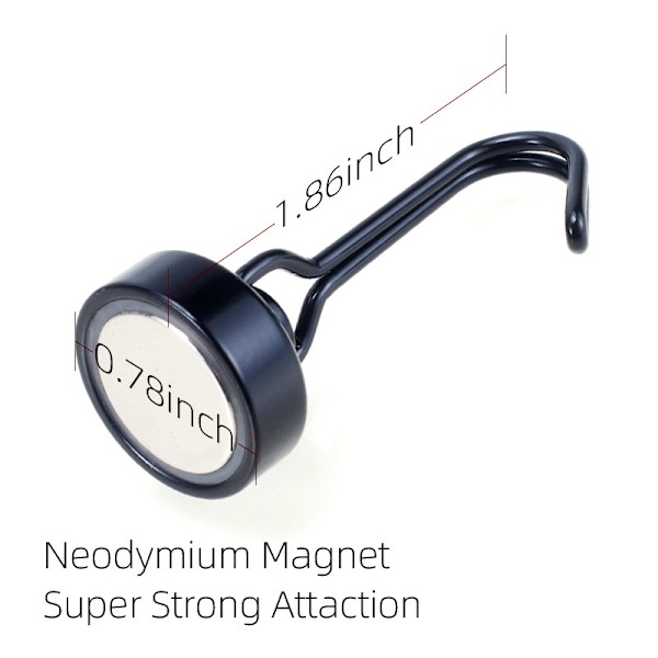 6-pack Magnetiska Kylskåpskrokar, 15kg Stark Neodymmagnet, Stro