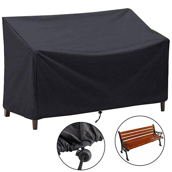 3 puutarhapenkin suojusta, 3 istuinta 162x66x89cm vedenpitävä ja UV-kestävä