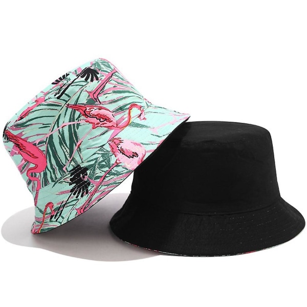 Bucket Hat Slitstark hopfällbar Flamingo Printing Bucket Hat For Wome