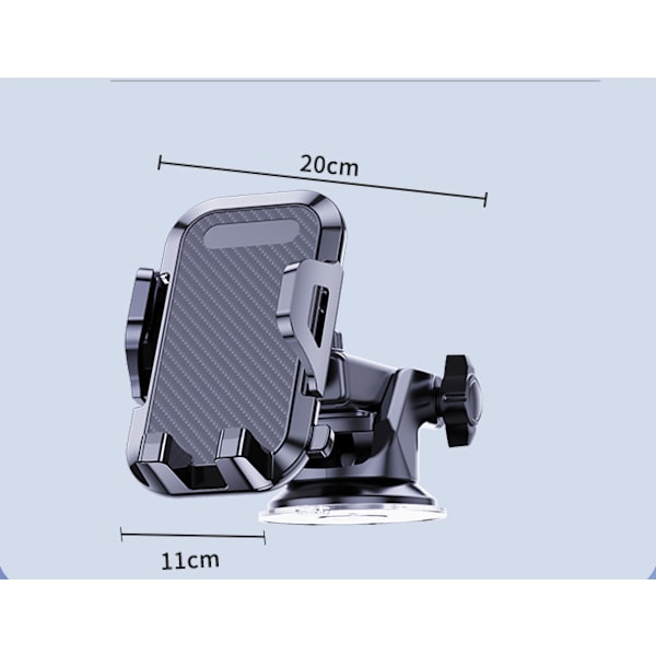 Mobiltelefonholder for frontrute / dashbord for