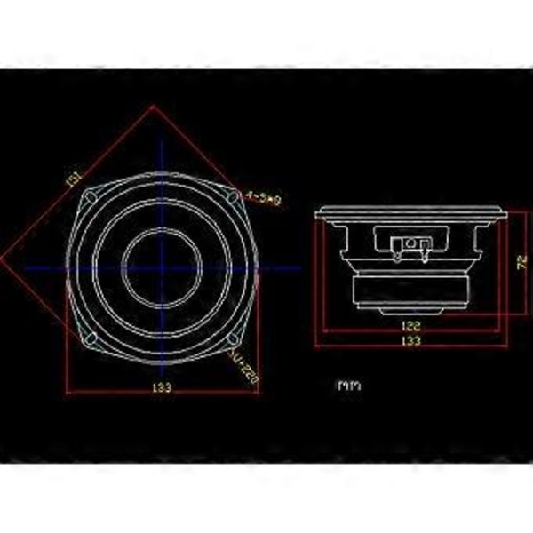 Dynamisk 5.25\" Högtalare 4Ohm 8Ohm 120W Subwoofer Full Frekvens Klar och Kraftfull Högtalare 8 euros