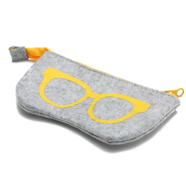 Assorterede farver, 4 stk. bløde briller etui filt taske filt briller ca