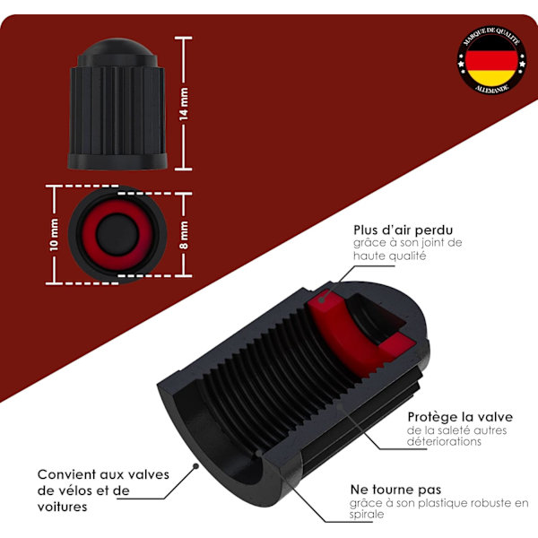 Ventilkapper, 10 stk., cykelventilkapper, bilventilkapper, motorcykel