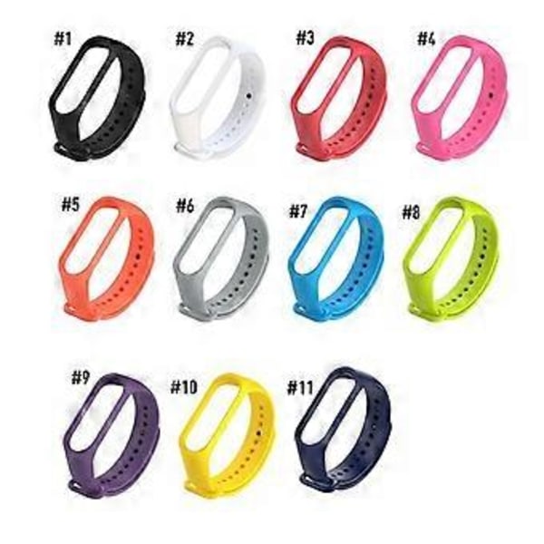 5 kpl TPU+TPE Älykäs rannekoru Xiaomi Mi Band 4 urheilurannekkeeseen kellon ranneke