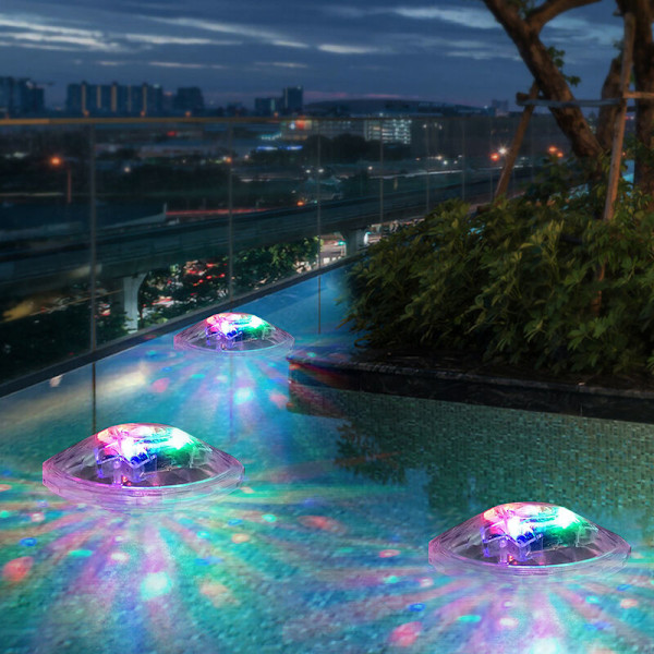 LED Disco Aqua Glow Vattentät Flytande Ljus Multifärgad Blinkande