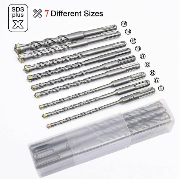 9 stk betongbor (5 mm 16 x 160 mm), SDS-Plus elektrisk hammerbor