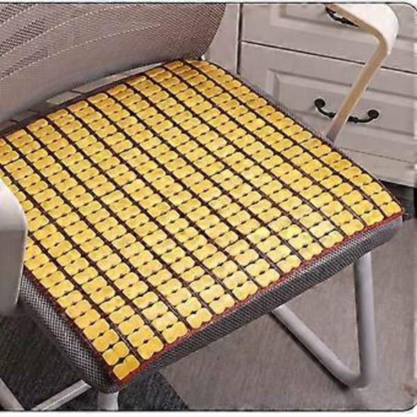 Kylande sittdyna i trä 45/50cm Fyrkantig Stolsdyna Andningsbar för Sommarbruk på Bilsäten Soffor och Kontorsstolar Stil 14 Style 14 50cm