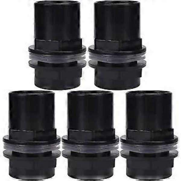 5 stk./sæt PVC Akvarium Vandrørsamling Lige Rør Tilbehør Konnektor Akvarier (40 mm)
