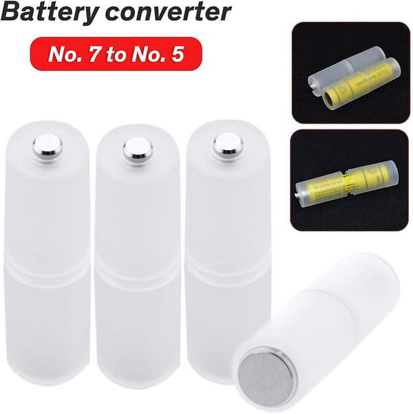 4 stk. cellebatteri-konverter-plastkasse-kontakt til Aaa til