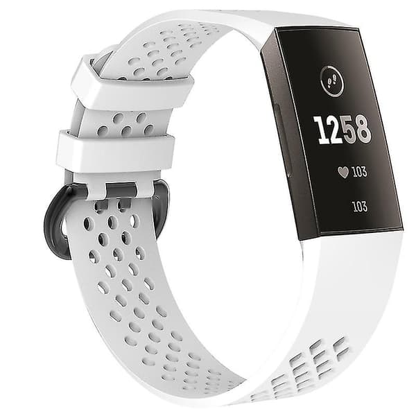 Kompatibelt Mjukt Silikon Andningsbart Armbandsur Armband Kompatibelt Fitbit Charge 3 Jikaix.L.Yellow