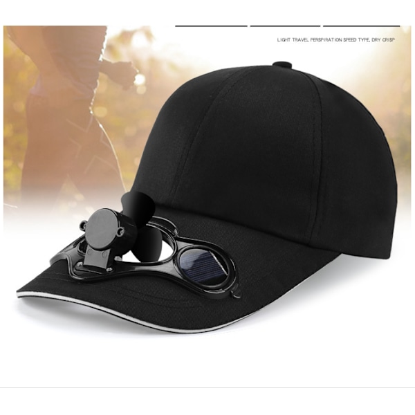 Unisex Baseball Cap med Solblæser Solhat Åndbar Bomuldsskygge