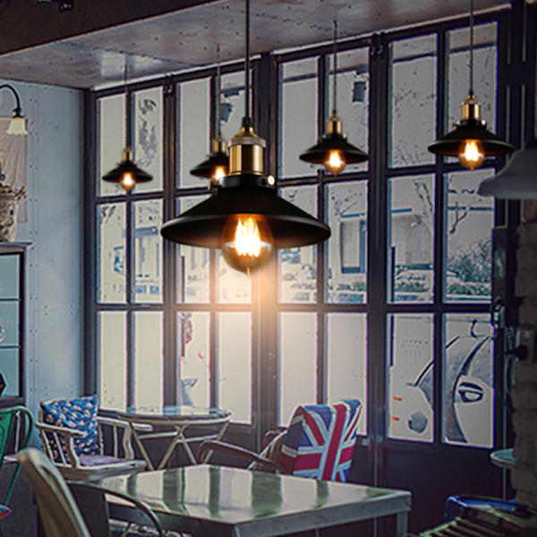 E27 Industriell Retro Chandelier, Justerbar Metall Taklampa