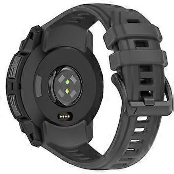 Til Garmin Instinct 3 45mm Urrem 22mm Silikone Udskiftningsrem Graphite Grey