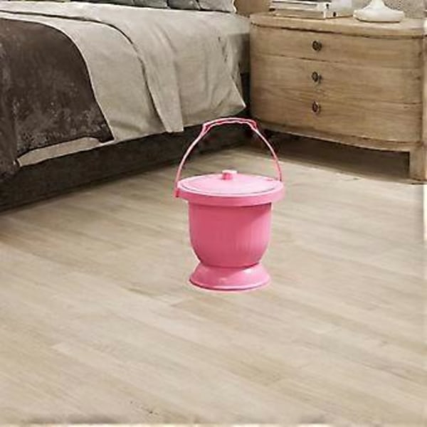 Kammare Pottspottkopp med Lock Förtjockad Urinflaska Natturinal Portabel Spottkopp Urinal Potta för Camping Barn Vuxna (Rosa S) Pink S