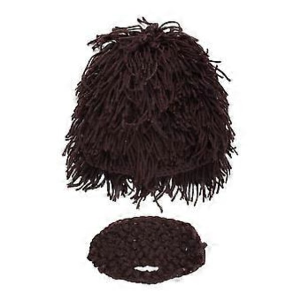 Strikket Hue Strik Beanie Hue Casual Udklædningrekvisit Mænd Kvinder Vinter Varm Hovedbeklædning Fuzzy Vinterhue til Ferie Snowboarding (Kaffe L)
