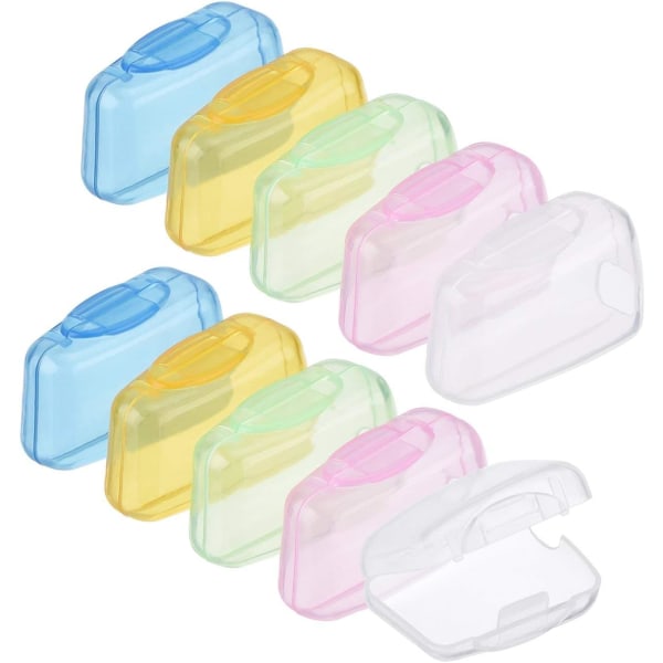 Flerfärgad 10-pack bärbar reseborsthuvudskydd