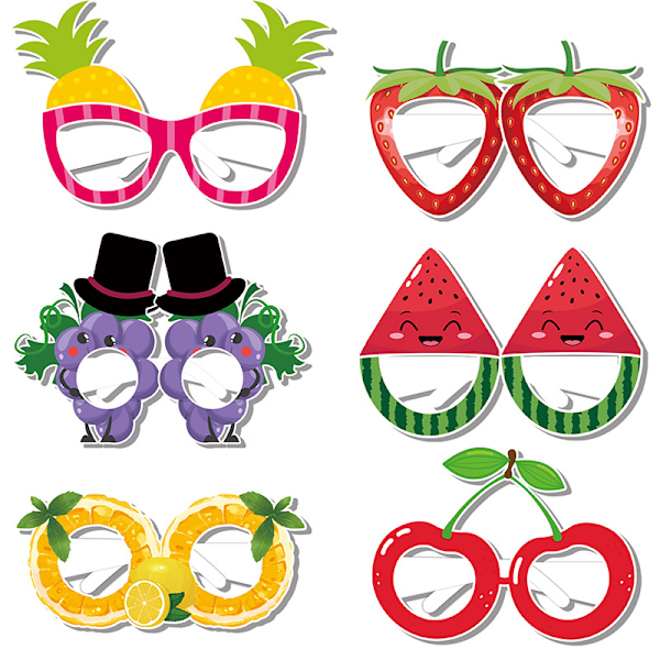 Hawaiian Summer flair fruktglass sett ananas jordbær pape