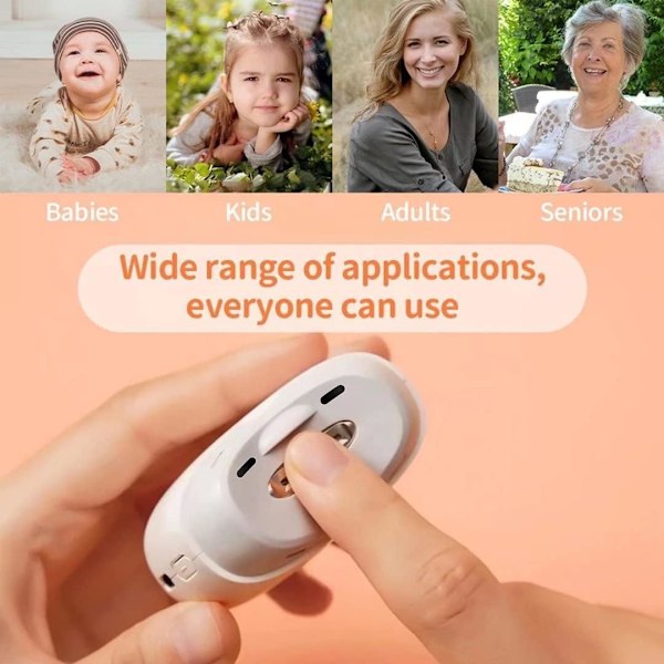 Elektrisk nagelklippare, sladdlös böjd design, automatisk nagel