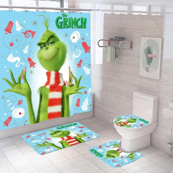 Set med 4 Stole Christmas 72 x 72 tum duschdraperi med An