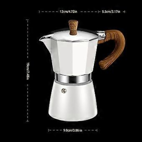 Bärbar Moka Kaffebryggare i Rostfritt Stål med Jämn Uppvärmning, Bärbara Kaffekokare för Perfekt Smakextraktion