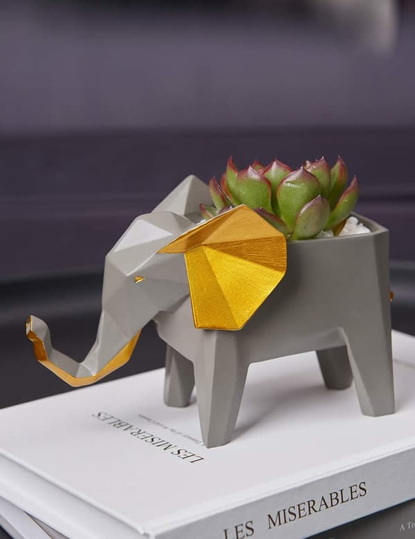 Elefant Planter Pot Statue Kunst Gave Figur Figur Resin Skulptur De