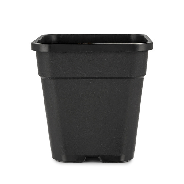 Plantekasse svart 2-pakning 14 #, firkantet plastboks svart