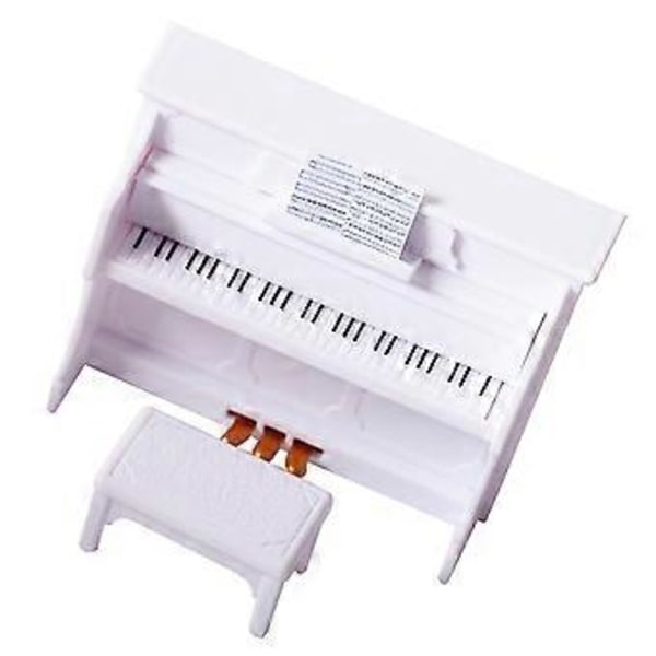 1 Setti Mini Pystypiano ja Pianojakkara Kuvausrekvisiitta Miniatyyritalon Sisustus