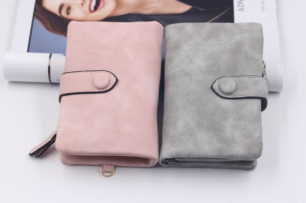 Frostet Tegnebog Tri-Fold Multi-Kort - Pink