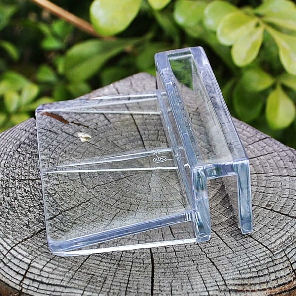Plastklemmer for akvarielokk, 10 mm beskyttende klips av klart glass,