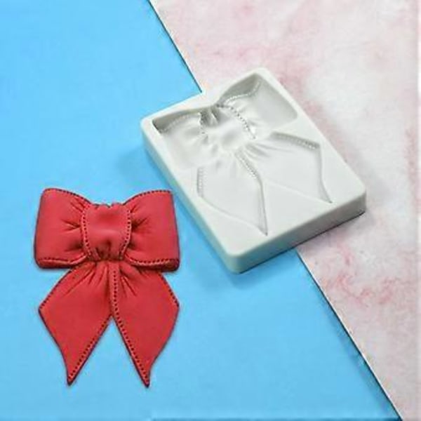 Sløjfeformede DIY silikonechokoladeforme, geléforme, fondantforme, slikforme, perfekte gaver til gør-det-selv-bageentusiaster