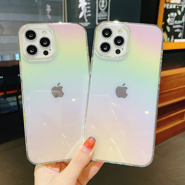 Laser Rainbow-fodral kompatibelt med iPhone 13 Pro Max 6,7 tum