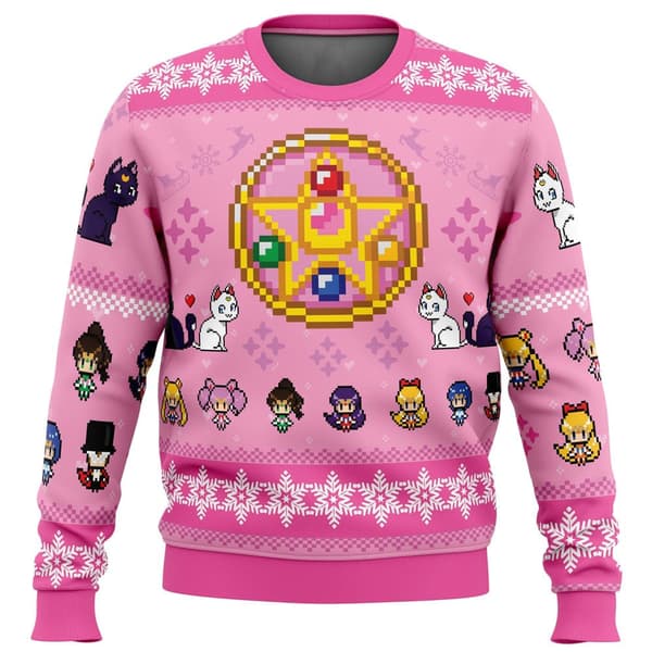 Julesweater, 3D Digital Print Crewneck Pullover - K36 - Størrelse L L