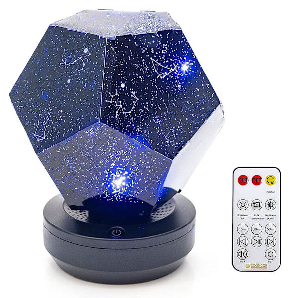 Galaxy Star LED Nattlys Projektor Bluetooth Musikkspiller Rota