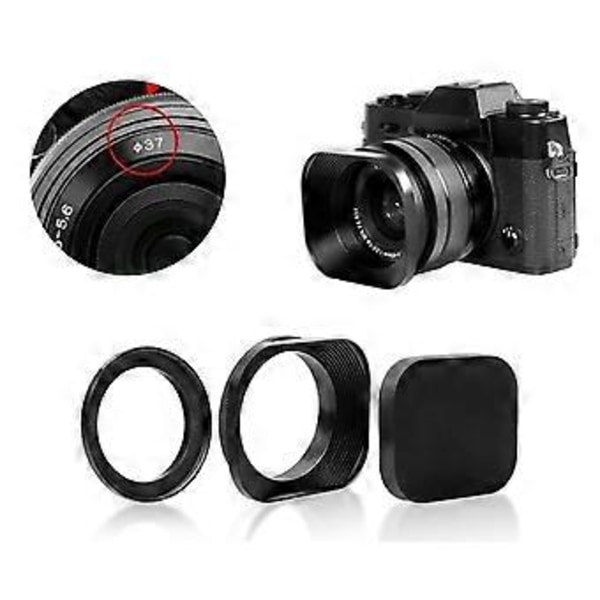 Lätt Kamerlinsskydd Adapter Set Enkel Installation Objektivskydd för Olika Spegellösa Objektiv 46mm black