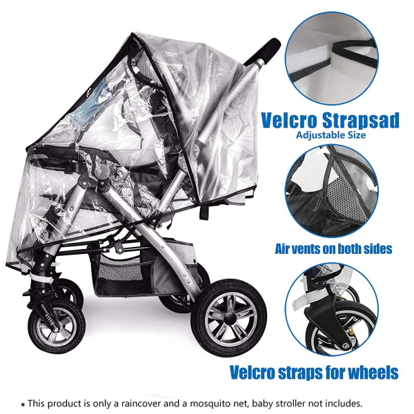 Stroller Rain Cover,Universal Stroller Accessory,Waterproof, Win