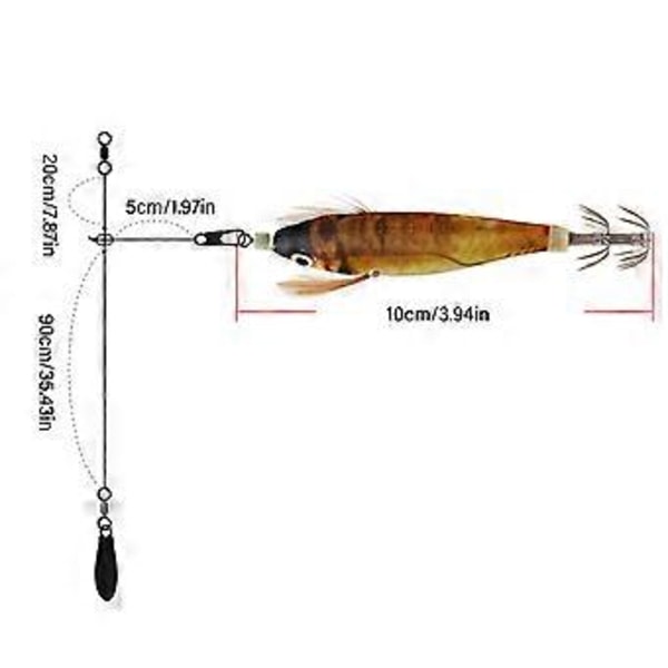 Fiskedrag Bläckfisk Saltvatten Fiskedrag Bläckfiskdrag Krok Hårda Fiskedrag Självlysande Räkdrag Hållbara 6