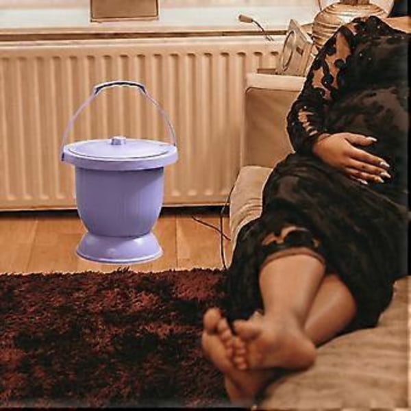 Nattkärl Spottkopp med Lock Förtjockad Urinflaska Natturinal Portabel Spottkopp Urinalkruka för Camping Barn Vuxna (Lila L) Purple L