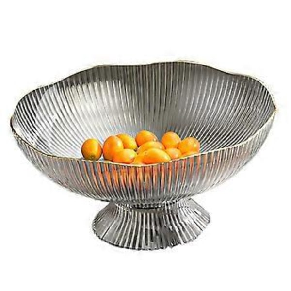 Fruktfat i plast med fot og dreneringshull, avtakbar base, for stue, salongbord, frukt, godteri og snacks