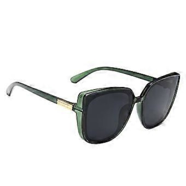 Solbriller Dame Trendy Retro Stil Briller Mode Komfortable Solbeskyttelsesbriller Firkantede Solbriller til Cykling Udendørs Rejser Camping Grøn