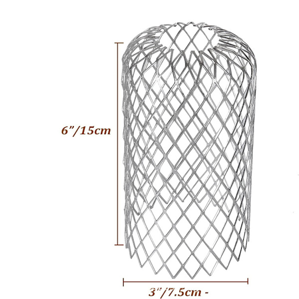4 stk. 2 til 4 tommer aluminium tagrenderbeskyttelse udvidelig filt