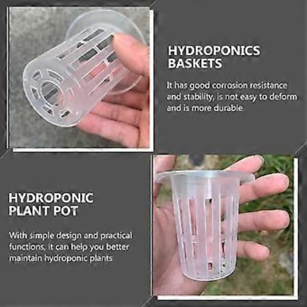 50 st Hydroponisk Plantkruka Hydroponisk Plastkorg Växtodlingsnätkruka