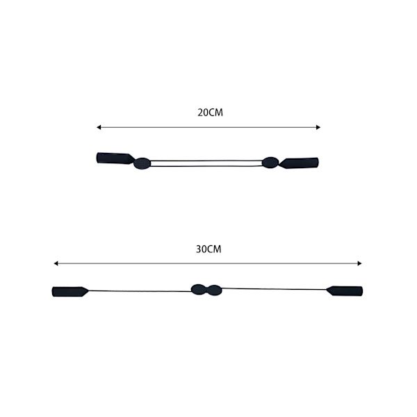 30CM Neopren Brille Snore, Universal Rem Strop Holder Sikkerhed og F