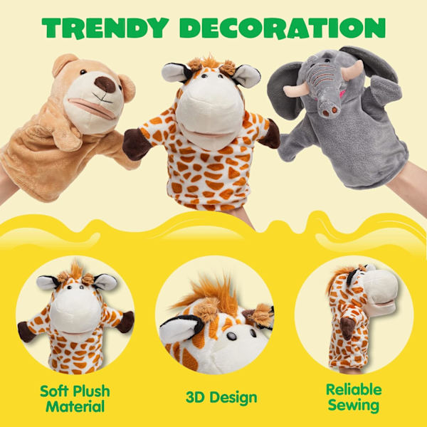 Yksi (kyyhky, korkeus 25 cm) Lapsen käsinukke, Deluxe Plush Hand P