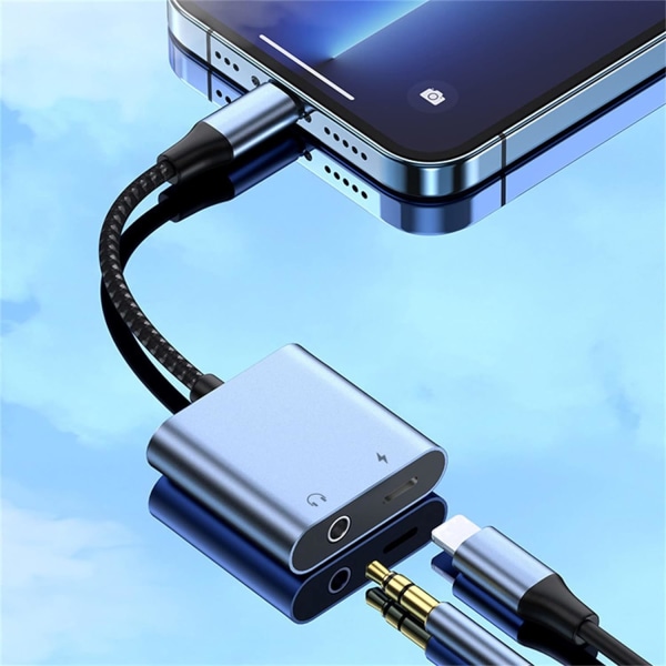 2022 Dual Lightning-adapter och splitter för iOS-enhet - 2 i 1