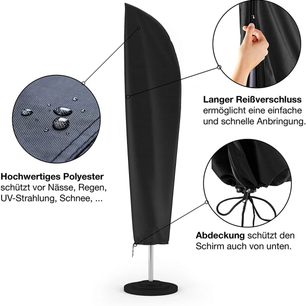 1 st (280 cm) stort offset-parasollskydd med teleskop