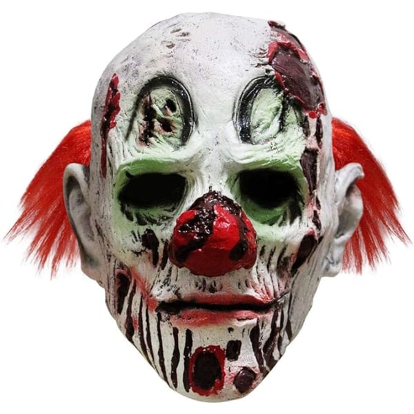 Halloween skrämmande ond clown mask skräck ansikte zombie kostym