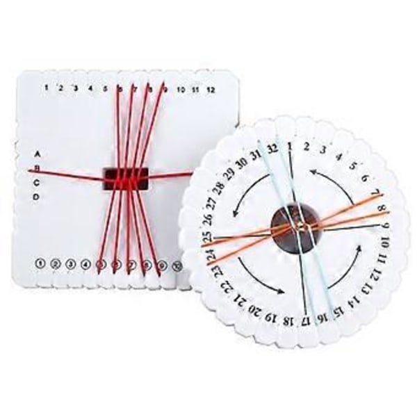 HOT! 2 stk/sett Rund & Firkant Armbånd Strikking Kumihimo Disk Brett Flettet Tau