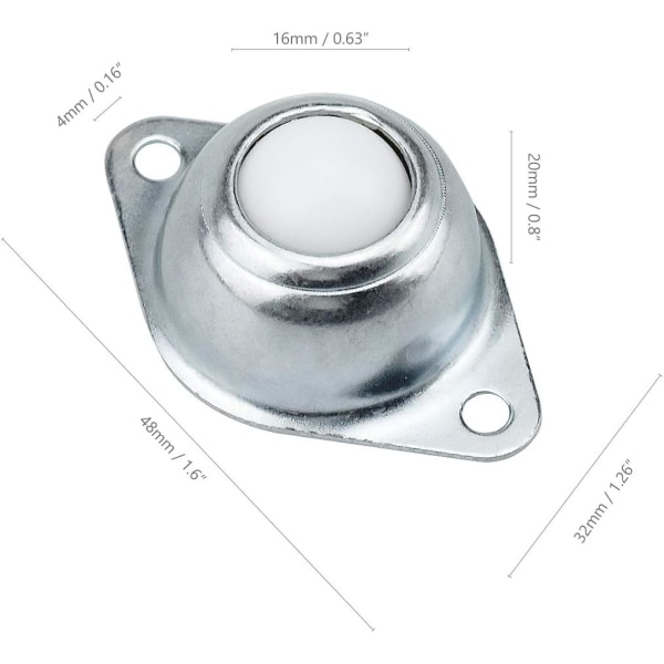 6 stk. kuglelejer, nylon, rullelejer, transportruller