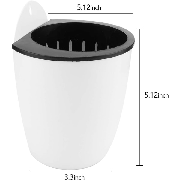 Hvid - Sæt af 6 Hængende Plantepotter Hængende Plantepotter Plastik væg