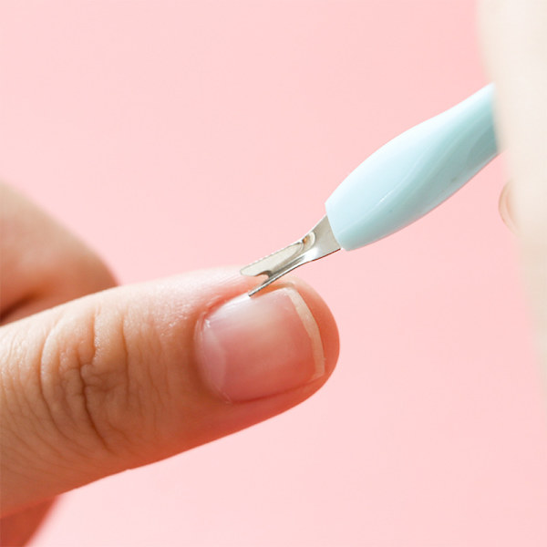 Nagelbandsgaffel, 10 Nagelbandsklippare, Grön Dubbelsidig Nagelbandsgaffel